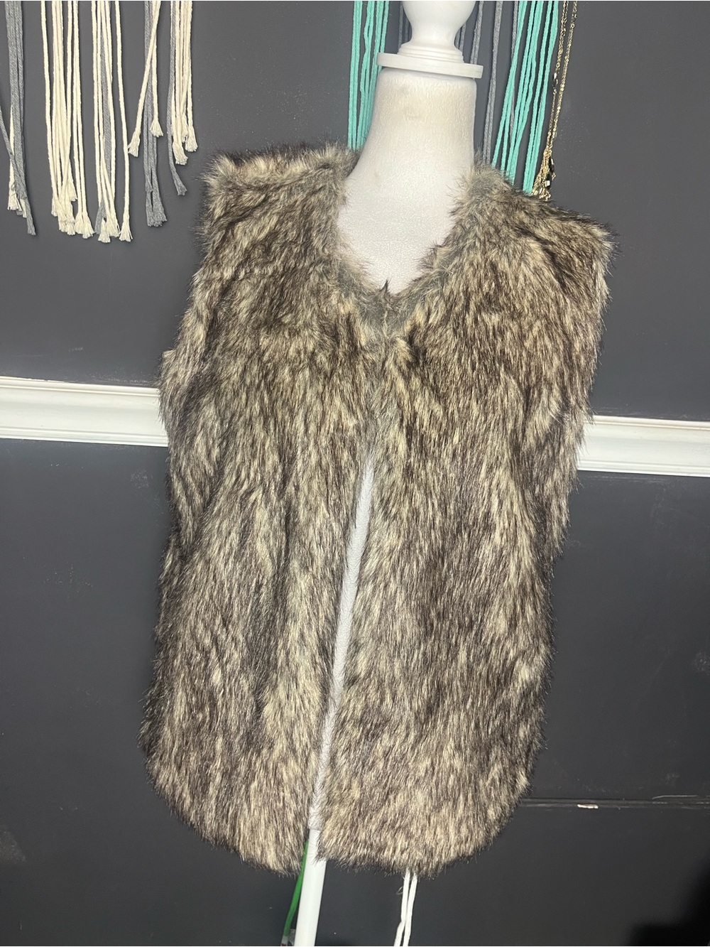 Plush Faux Fur Vest by Glamsia Size XL